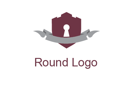 keyhole in shield logo