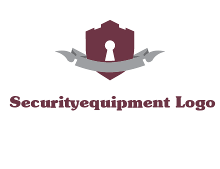 keyhole in shield logo