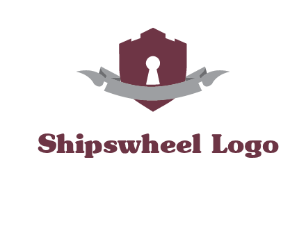 keyhole in shield logo