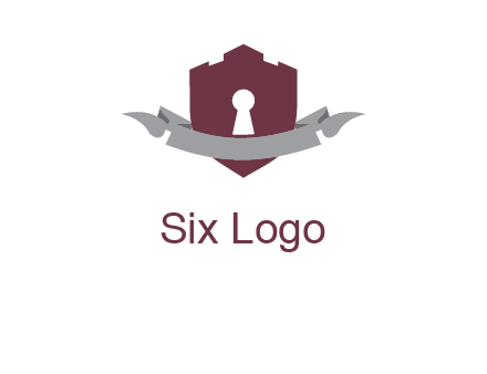 keyhole in shield logo