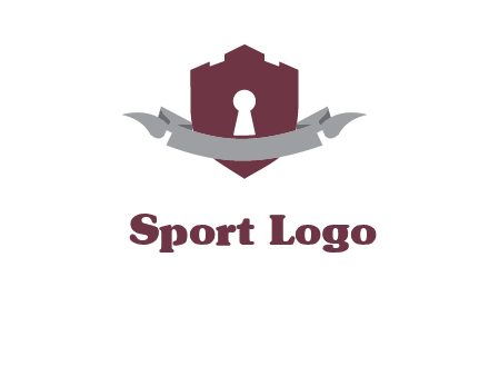 keyhole in shield logo