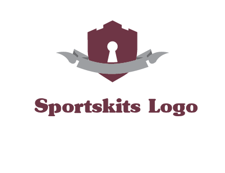 keyhole in shield logo