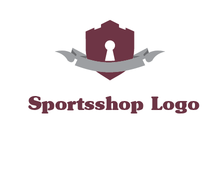 keyhole in shield logo