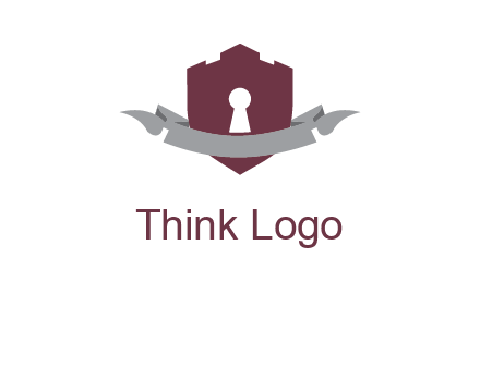 keyhole in shield logo