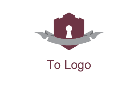keyhole in shield logo