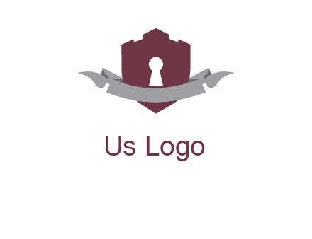 keyhole in shield logo