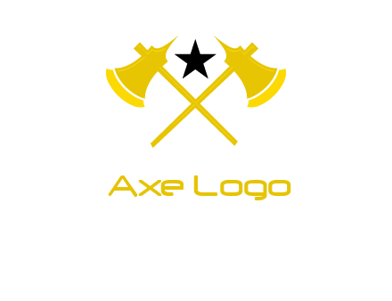 crossed battle axes with star logo