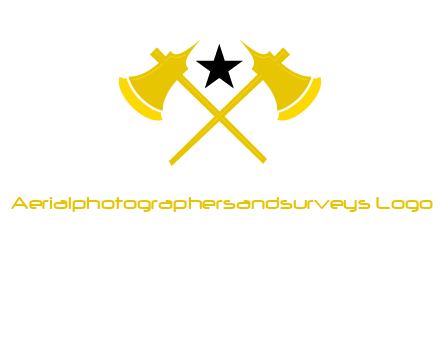 crossed battle axes with star logo