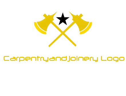 crossed battle axes with star logo
