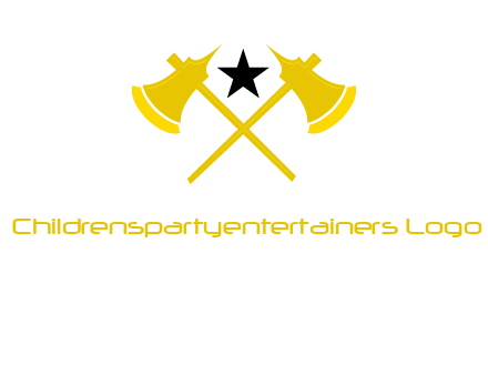 crossed battle axes with star logo