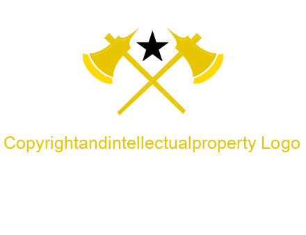 crossed battle axes with star logo