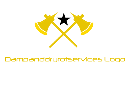 crossed battle axes with star logo