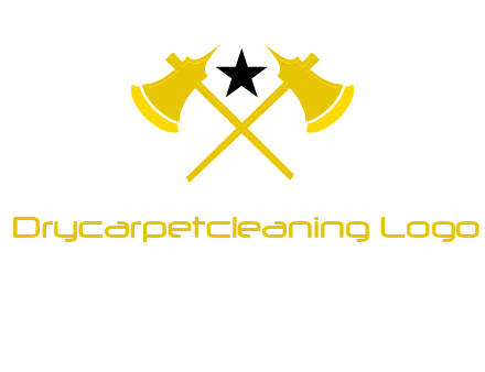 crossed battle axes with star logo