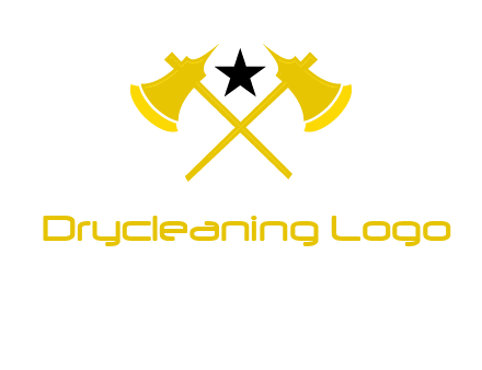 crossed battle axes with star logo
