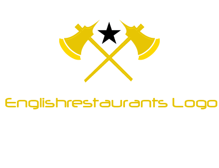 crossed battle axes with star logo