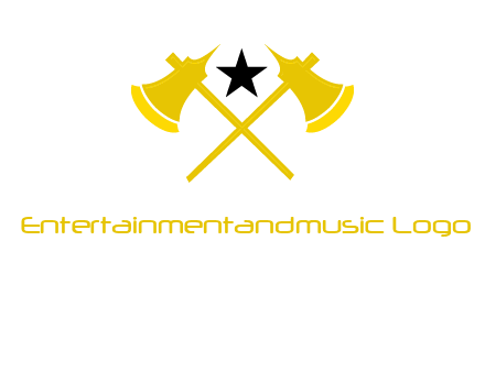 crossed battle axes with star logo