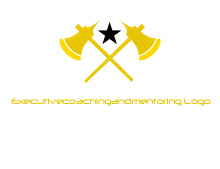 crossed battle axes with star logo