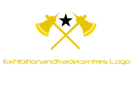 crossed battle axes with star logo