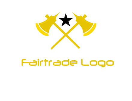 crossed battle axes with star logo