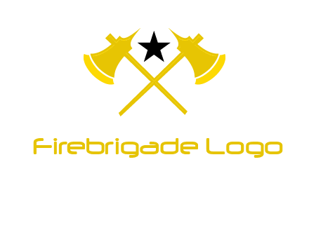 crossed battle axes with star logo