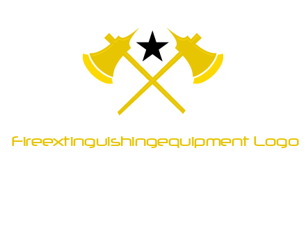 crossed battle axes with star logo