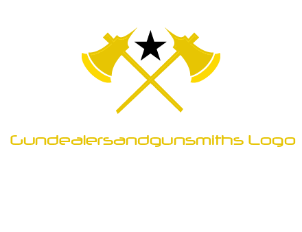 crossed battle axes with star logo