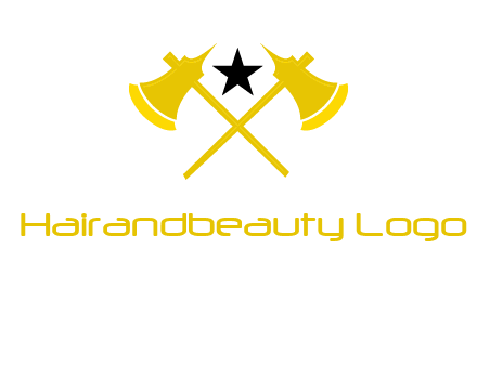 crossed battle axes with star logo