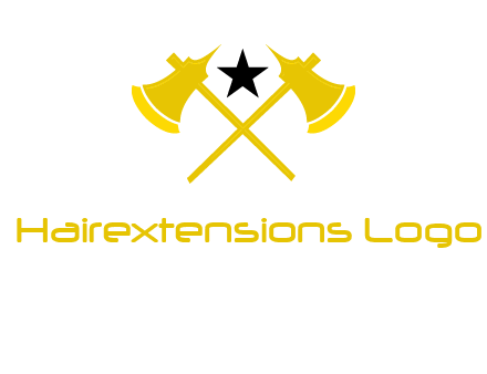 crossed battle axes with star logo