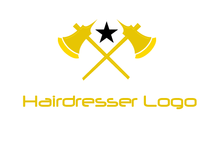 crossed battle axes with star logo