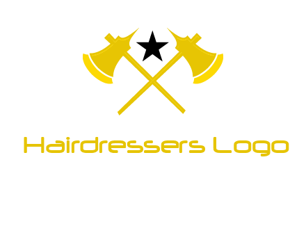 crossed battle axes with star logo