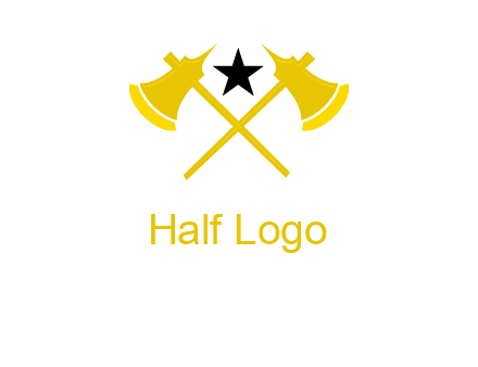 crossed battle axes with star logo