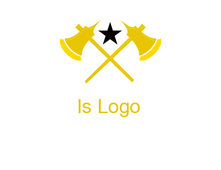 crossed battle axes with star logo