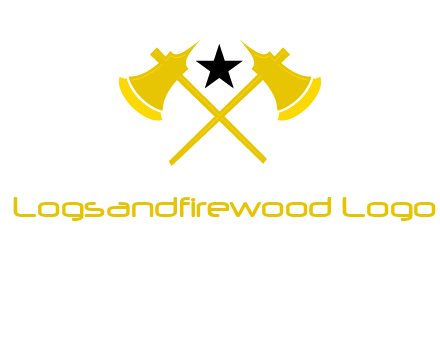crossed battle axes with star logo