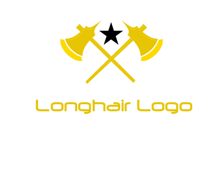 crossed battle axes with star logo