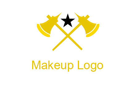 crossed battle axes with star logo