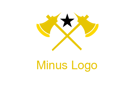 crossed battle axes with star logo