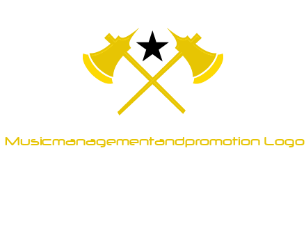 crossed battle axes with star logo