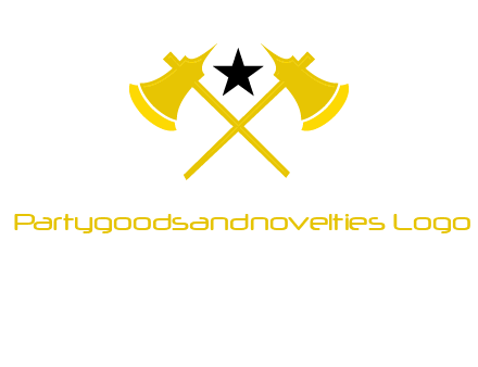 crossed battle axes with star logo
