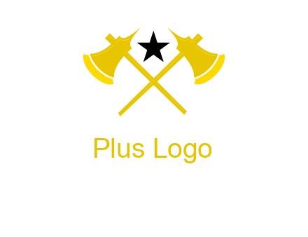 crossed battle axes with star logo
