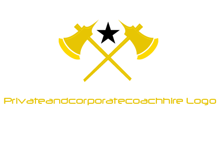 crossed battle axes with star logo