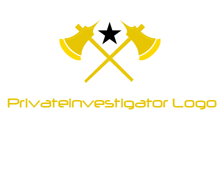 crossed battle axes with star logo