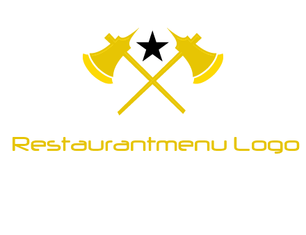 crossed battle axes with star logo