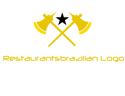 crossed battle axes with star logo