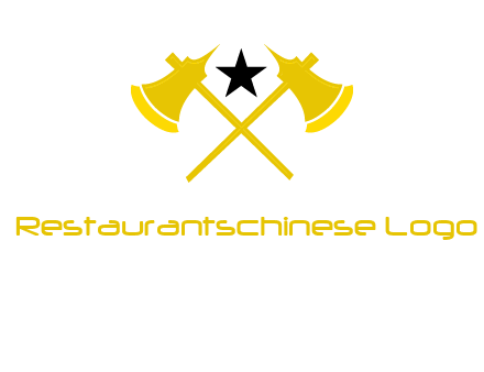 crossed battle axes with star logo