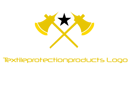 crossed battle axes with star logo