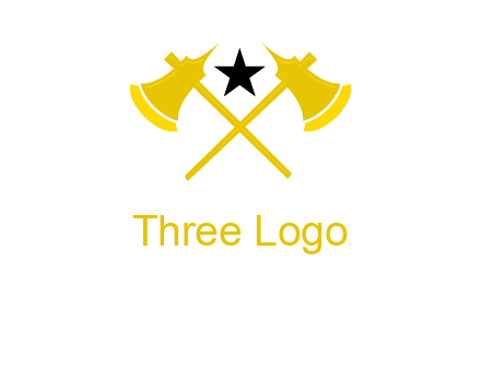 crossed battle axes with star logo