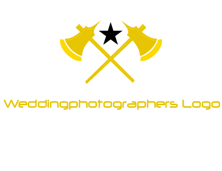 crossed battle axes with star logo
