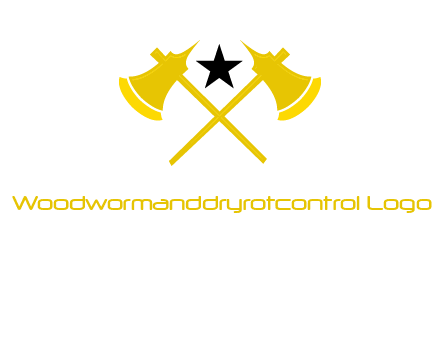 crossed battle axes with star logo
