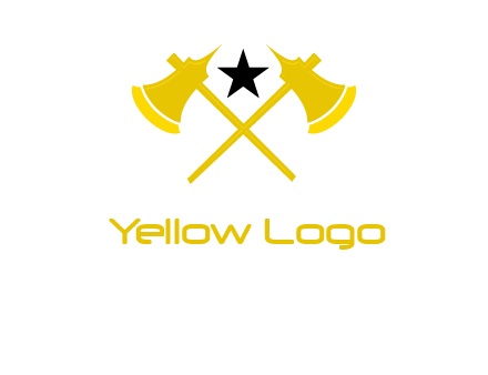 crossed battle axes with star logo