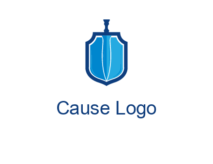 sword with shield logo